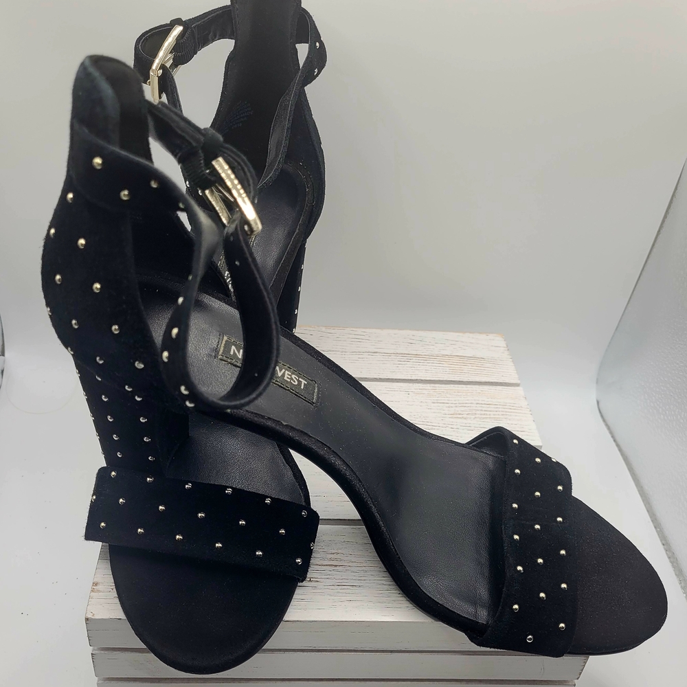 Nine West Black Studded Women's Sandals